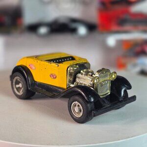 Vintage Tonka Hot Rod Mod Rod Yellow Black Chrome Engine USA